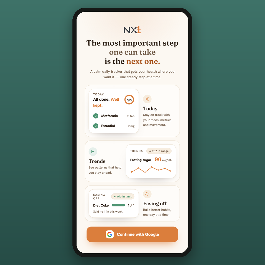 NX1 landing — the next step is the next one